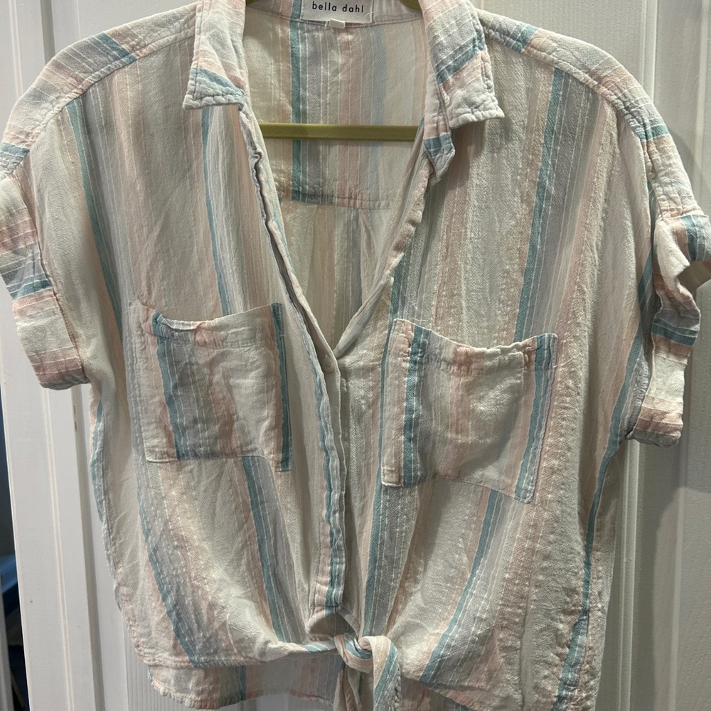 Bella Dahl Pastel Striped Blouse